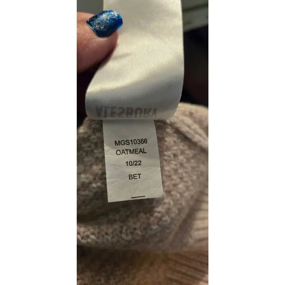 Alesbury Stitch Fix mens 1/4 zip fisherman sweater size small office cabincore
